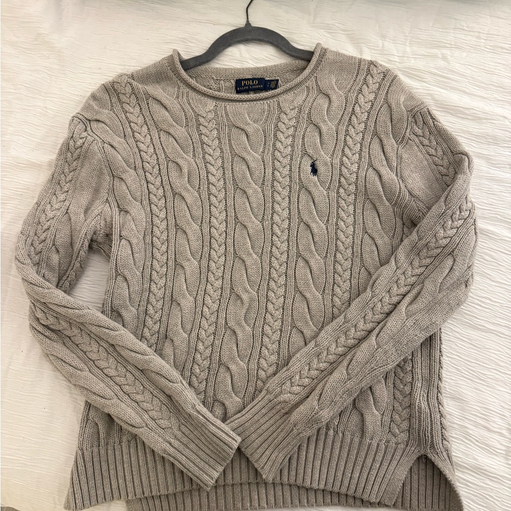 Ralph Lauren Beige Cable Knit Sweater